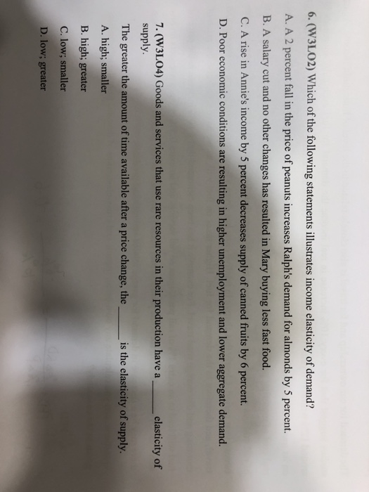 Solved 6. (W3L02) Which Of The Following Statements | Chegg.com