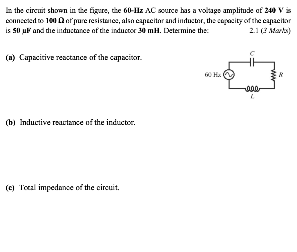 Adelaide Luncheon Restate Solved In the circuit shown in the figure, the 60-Hz AC | Chegg.com