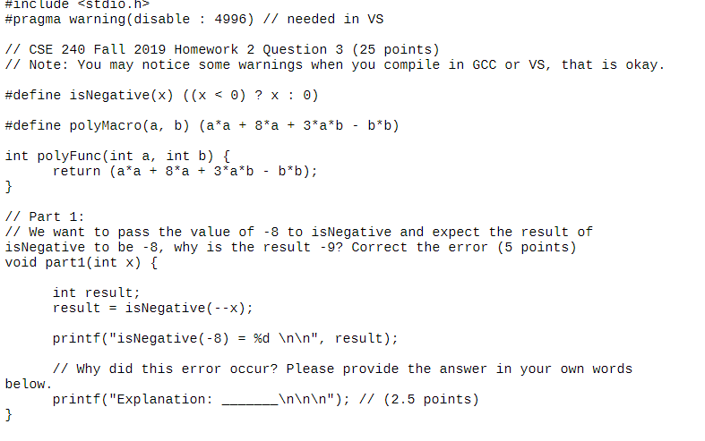 Solved #include #pragma Warning (disable : 4996) // Needed | Chegg.com