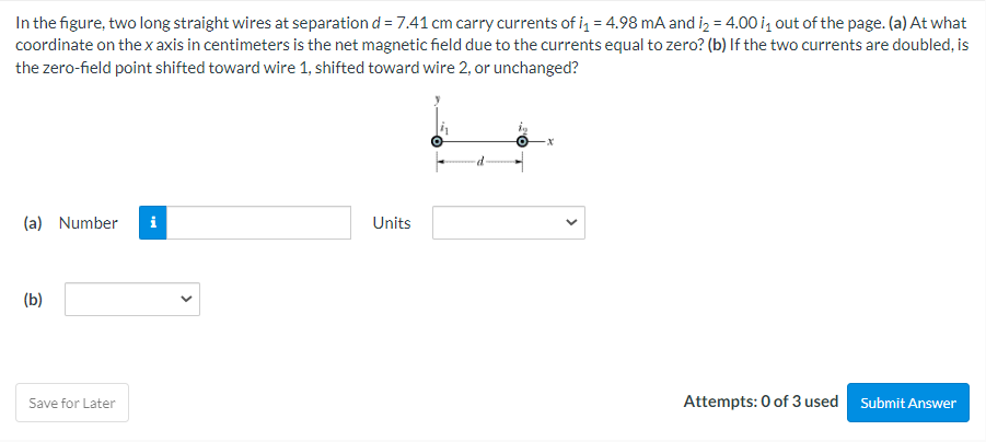 Solved A straight conductor carrying a current i = 5.5 A | Chegg.com