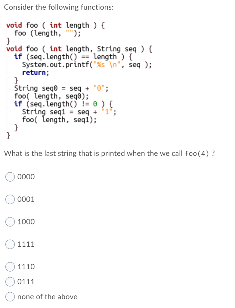 Solved Identify the bug in the following code (if any). | Chegg.com