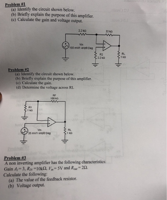 Solved Problem #1 (a) Identify the circuit shown below. (b) | Chegg.com