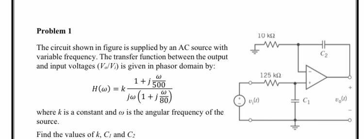 Solved 10 ΚΩ th Problem 1 The circuit shown in figure is | Chegg.com
