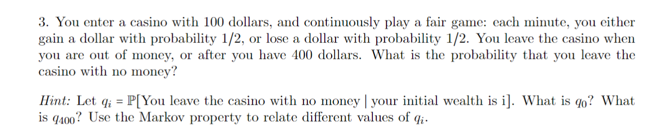 Going To The Casino With 100 Dollars