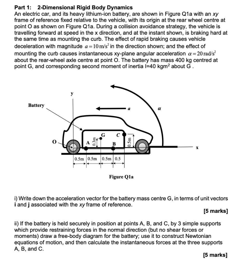 Solved Part 1: 2-Dimensional Rigid Body Dynamics An electric | Chegg.com