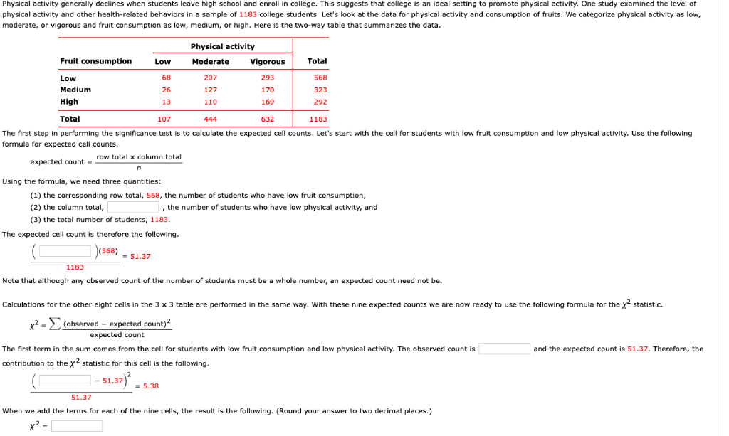 Solved Physical activity generally declines when students | Chegg.com