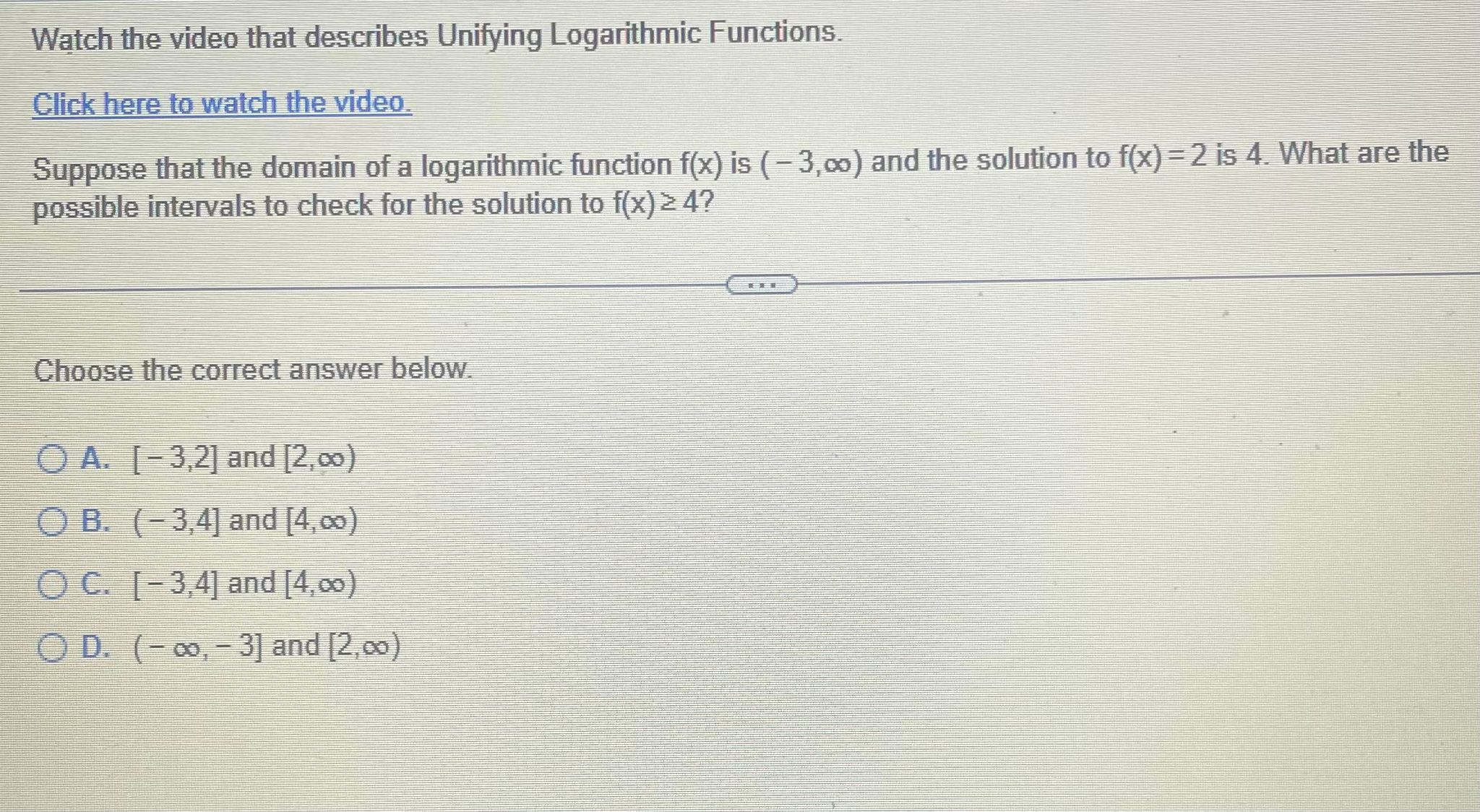 what is the domain of this logarithmic function y=log x 5