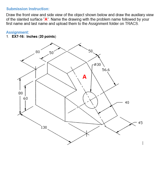 Solved Submission Instruction: Draw the front view and side | Chegg.com