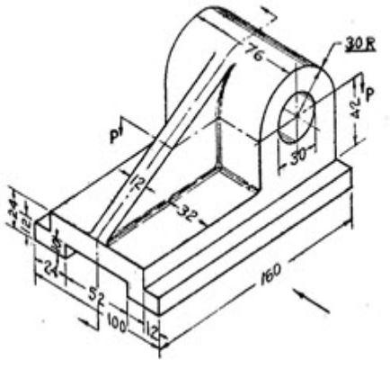 Solved draw front top and side view using 1st angle | Chegg.com