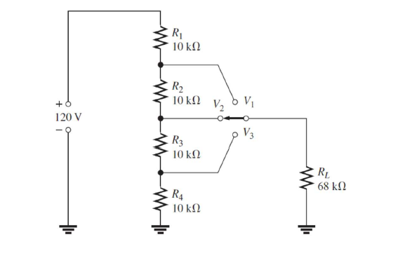 Solved The voltage divider in the figure has a | Chegg.com