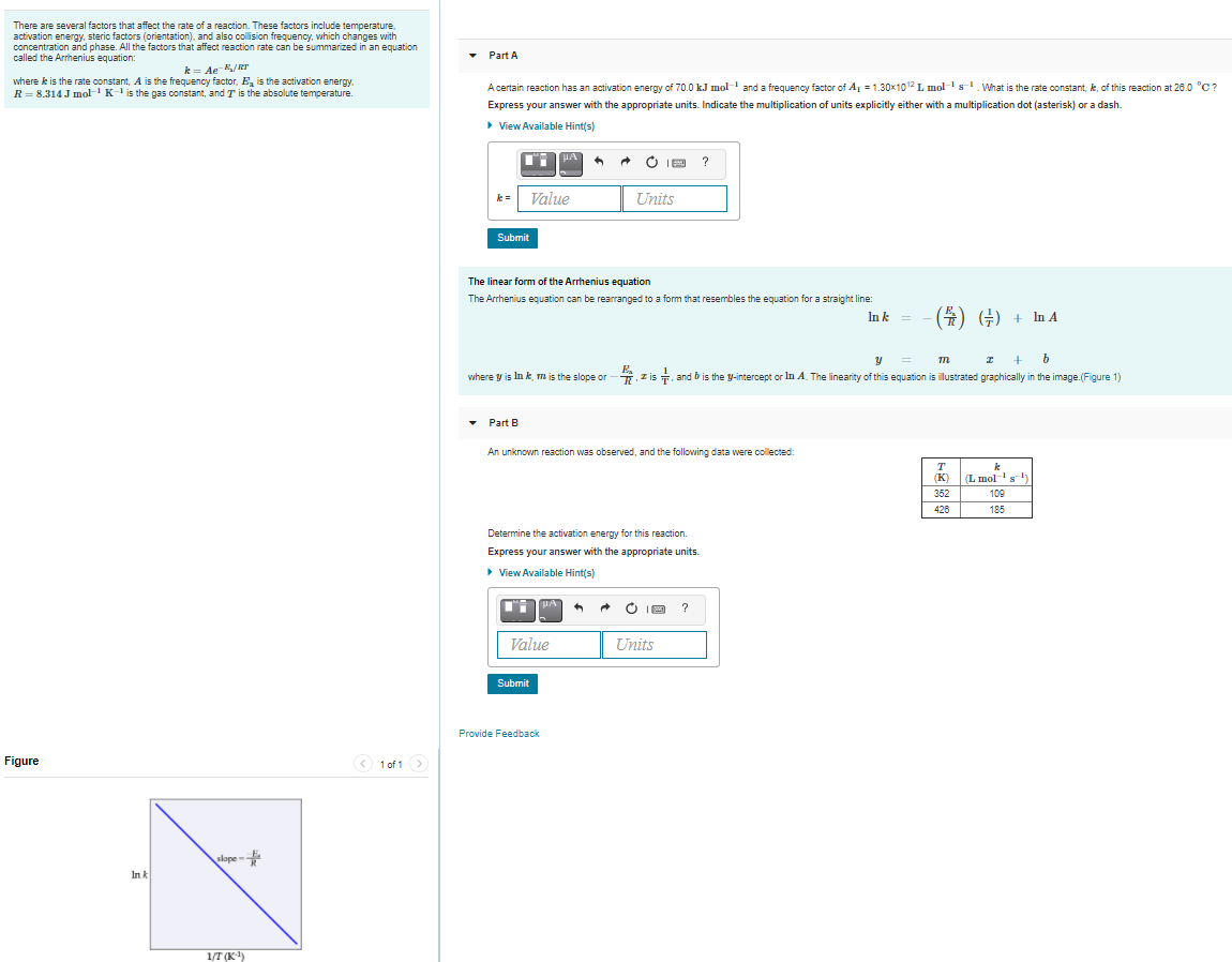 Solved There are several factors that affect the rate of a | Chegg.com