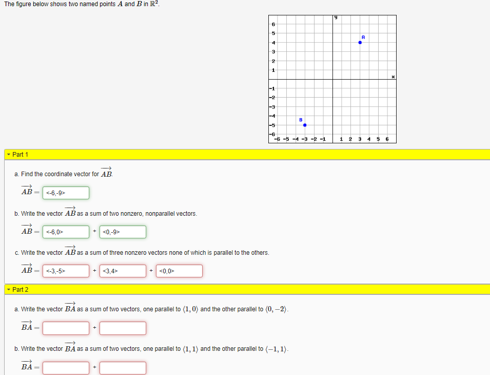Solved The figure below shows two named points A and B in | Chegg.com