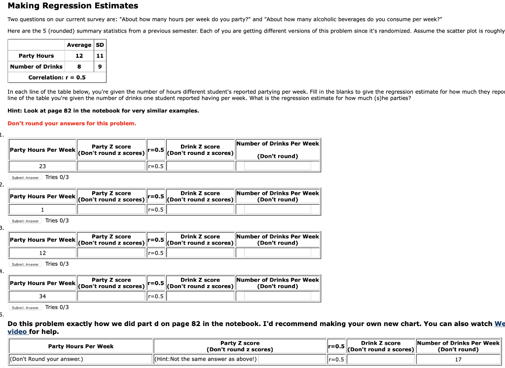 Solved Making Regression Estimates Two Questions On Our Chegg