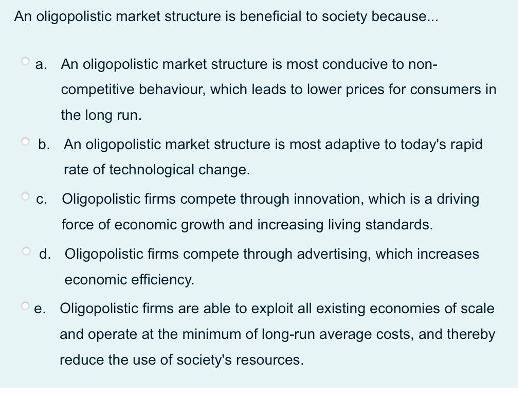 what is oligopoly market structure