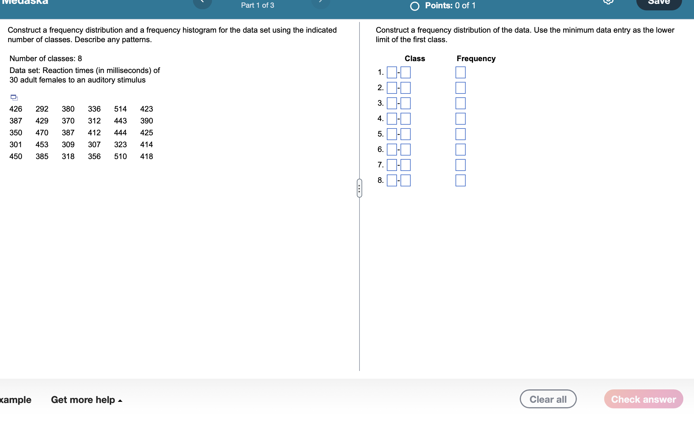 Solved Construct a frequency distribution and a frequency | Chegg.com