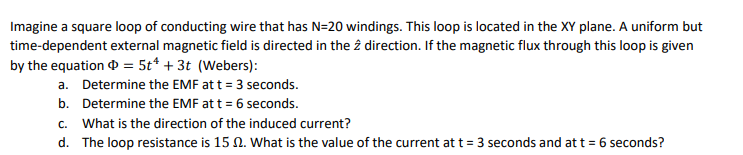 Solved Imagine a square loop of conducting wire that has | Chegg.com