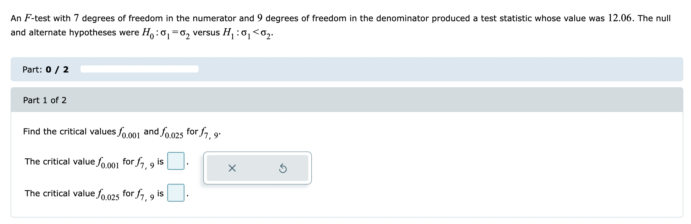 F STATISTIC DEGREES OF FREEDOM NUMERATOR DENOMINATOR visual data 5