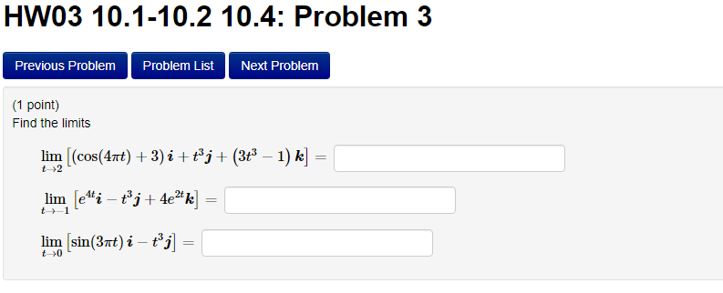 Solved HW03 10.1-10.2 Problem Previous | Chegg.com