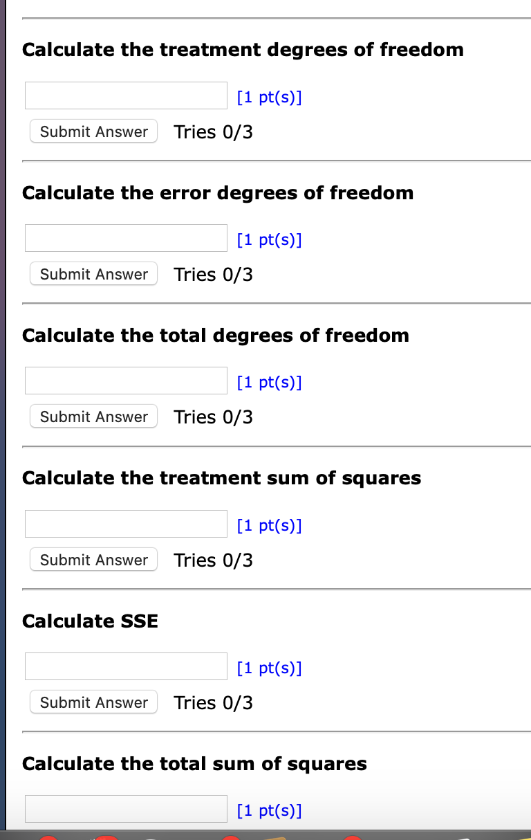 Solved An experiment was conducted with 3 groups and | Chegg.com