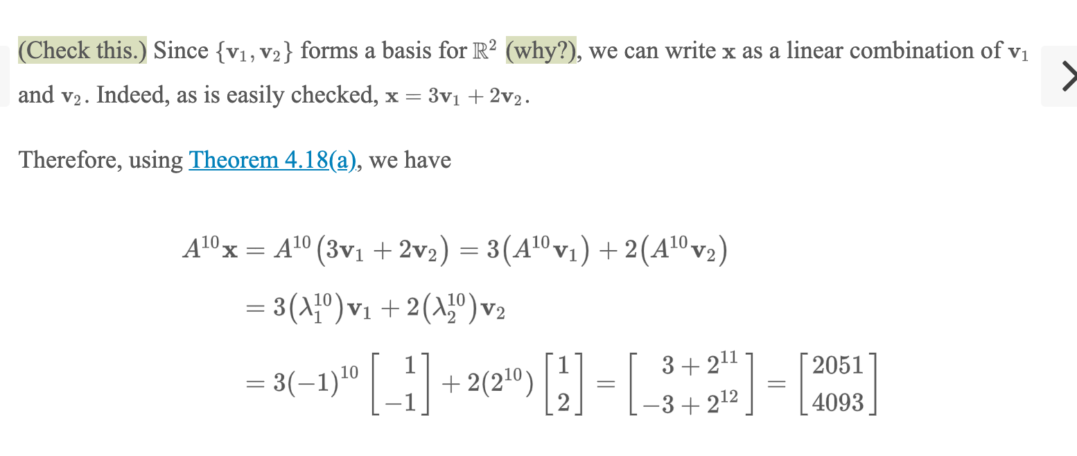 Solved (Check this.) Since {V1, V2} forms a basis for R2 | Chegg.com