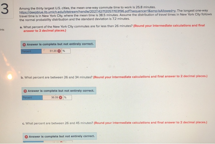 Solved 3 Among The Thirty Largest U S Cities The Mean Chegg