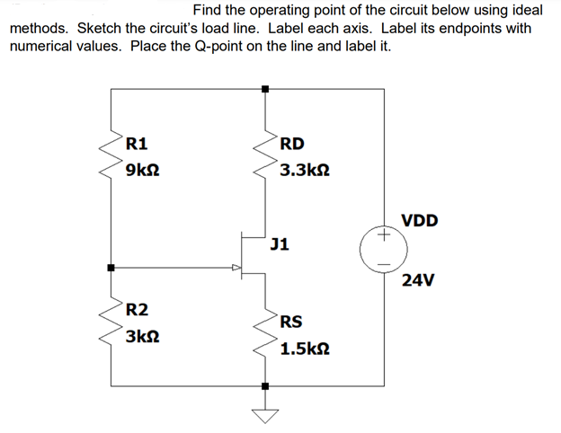 Solved Find the operating point of the circuit below using | Chegg.com