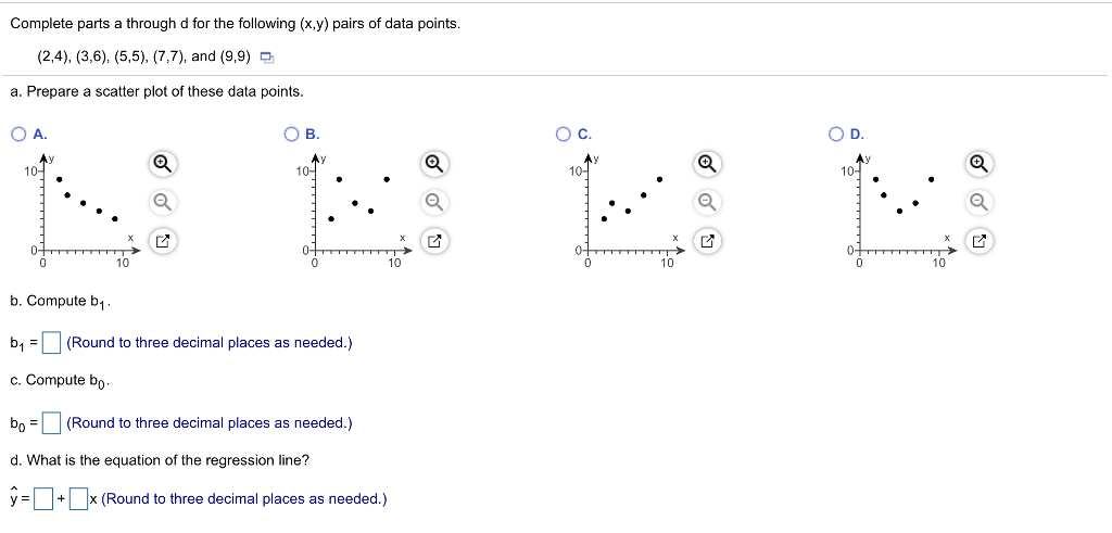 Solved Complete parts a through d for the following (x.y) | Chegg.com