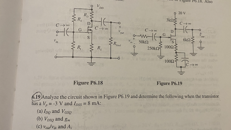 Solved Figure P6.18 Figure P6.19 6.19) Analyze the circuit | Chegg.com