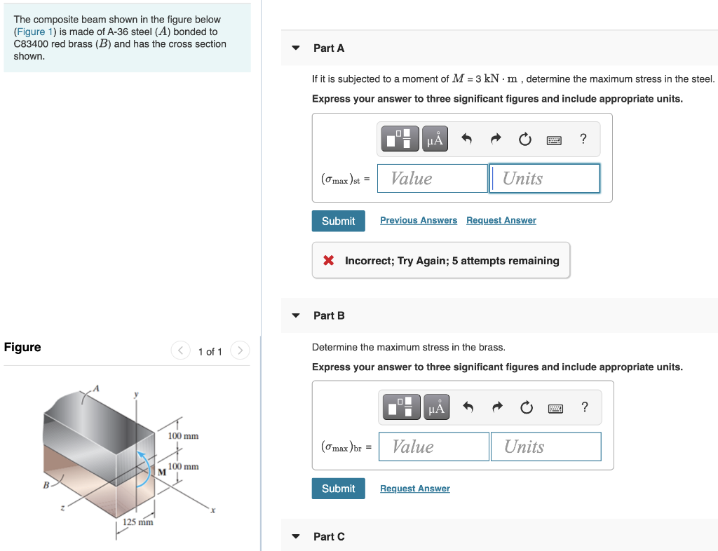 Solved The Composite Beam Shown In The Figure Below (Figure | Chegg.com