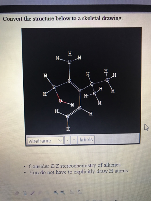 Solved Convert the structure below to a skeletal drawing.