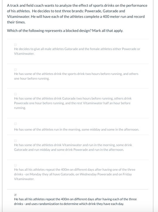 Solved A track and field coach wants to analyze the effect