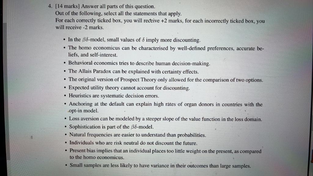 Solved [14 marks] Answer all parts of this question. Out of | Chegg.com