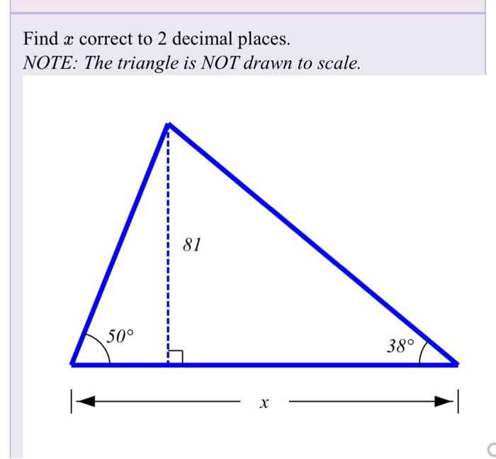 Solved Find X Correct To 2 Decimal Places. Note: The 