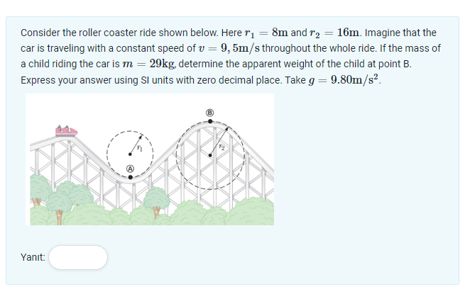 Solved Consider the roller coaster ride shown below. Here | Chegg.com