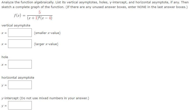 Solved Analyze the function algebraically. List its vertical | Chegg.com
