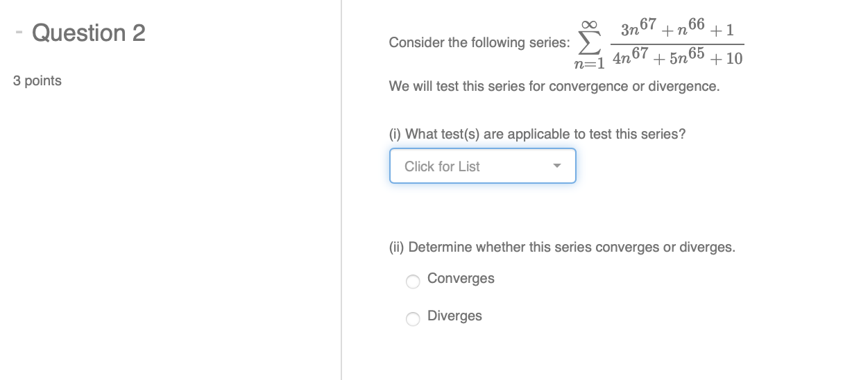 Solved Question 2 66 N 1 Consider The Following Series