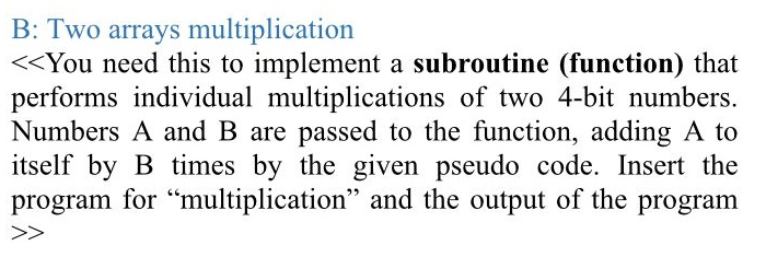 Solved B: Two Arrays Multiplication