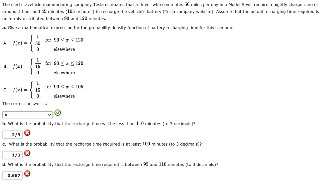 Solved The electric vehicle manufacturing company Tesla