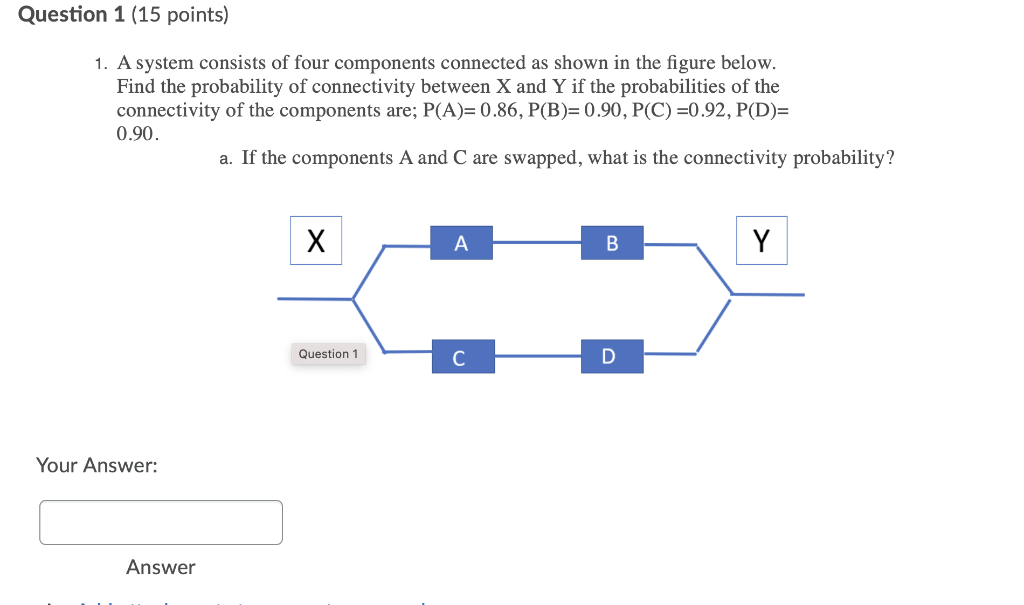 Solved Question 1 (15 points) 1. A system consists of four | Chegg.com