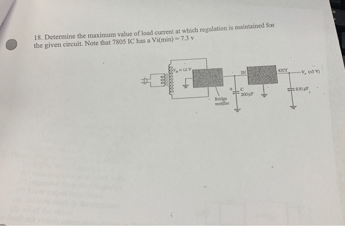 Solved 18. Determine the maximum value of load current at | Chegg.com