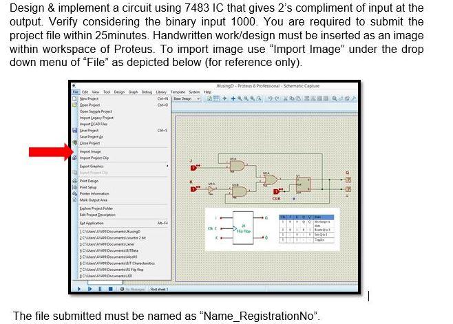 Design & implement a circuit using 7483 IC that gives | Chegg.com
