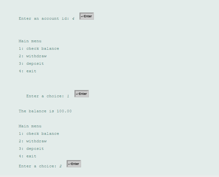 Solved PYTHON:: (Game: ATM machine) Use the following | Chegg.com