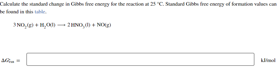 Solved Calculate the standard change in Gibbs free energy | Chegg.com