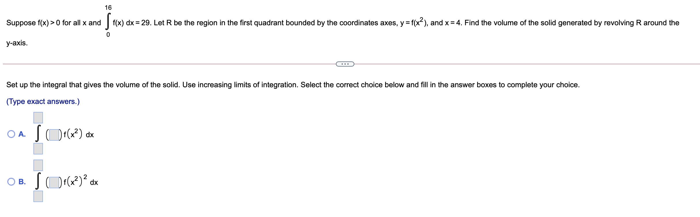 Solved 16 Suppose F X 0 For All X And Sta Dx 29 Let