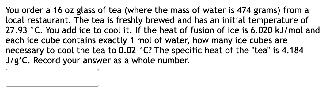 Solved Calculate The Final Temperature Of The System: A 50.0 | Chegg.com