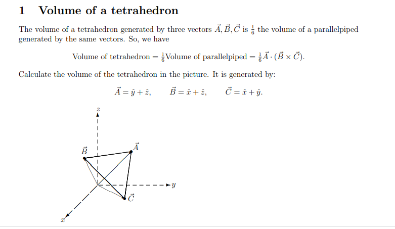 how to find the volume of a tetrahedron using vectors