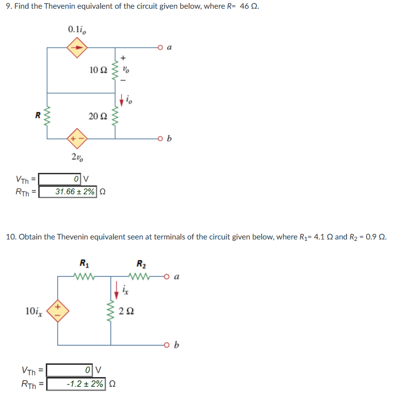 Solved Find the Thevenin equivalent of the circuit given | Chegg.com
