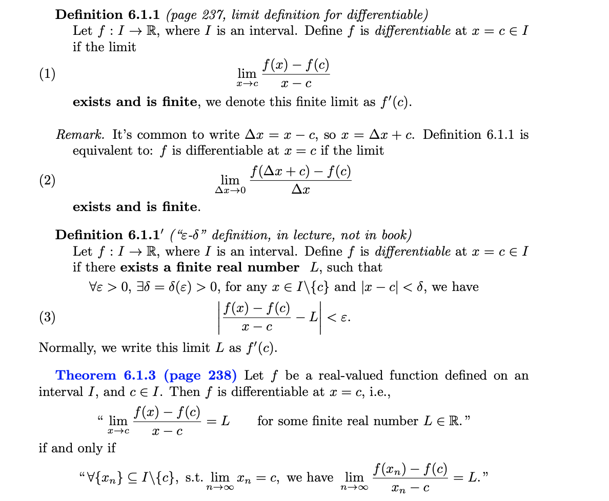 Solved Definition 6 1 1 Page 237 Limit Definition For D Chegg Com