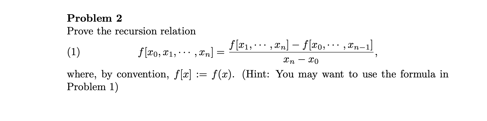 Solved Problem 2 Prove the recursion relation | Chegg.com