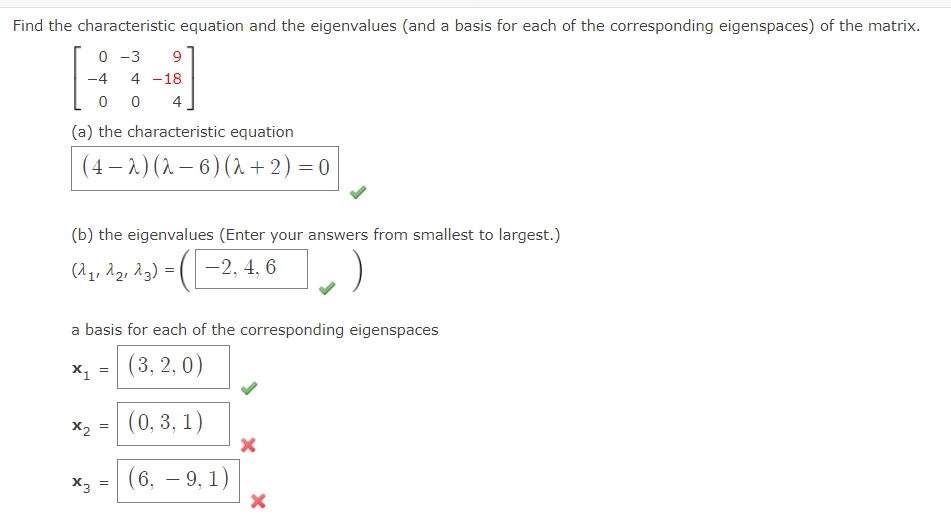 Solved Find the characteristic equation and the eigenvalues | Chegg.com